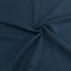 Муслин жатка, однотонный, 135см, темно-синий цвет №38