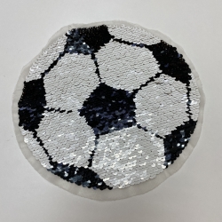 Нашивка пайетки двусторонние,18 см, футбольный мяч