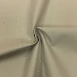 Курточная ткань с велюр эффектом, ПУ, 150 см., однотон кремовый